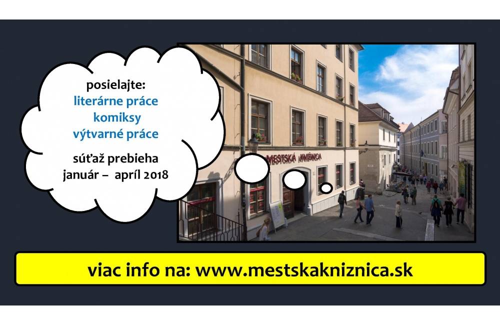 Foto: Mestská knižnica Bratislava vyhlasuje 8. ročník súťaže Bratislava, moje mesto pre všetkých školákov