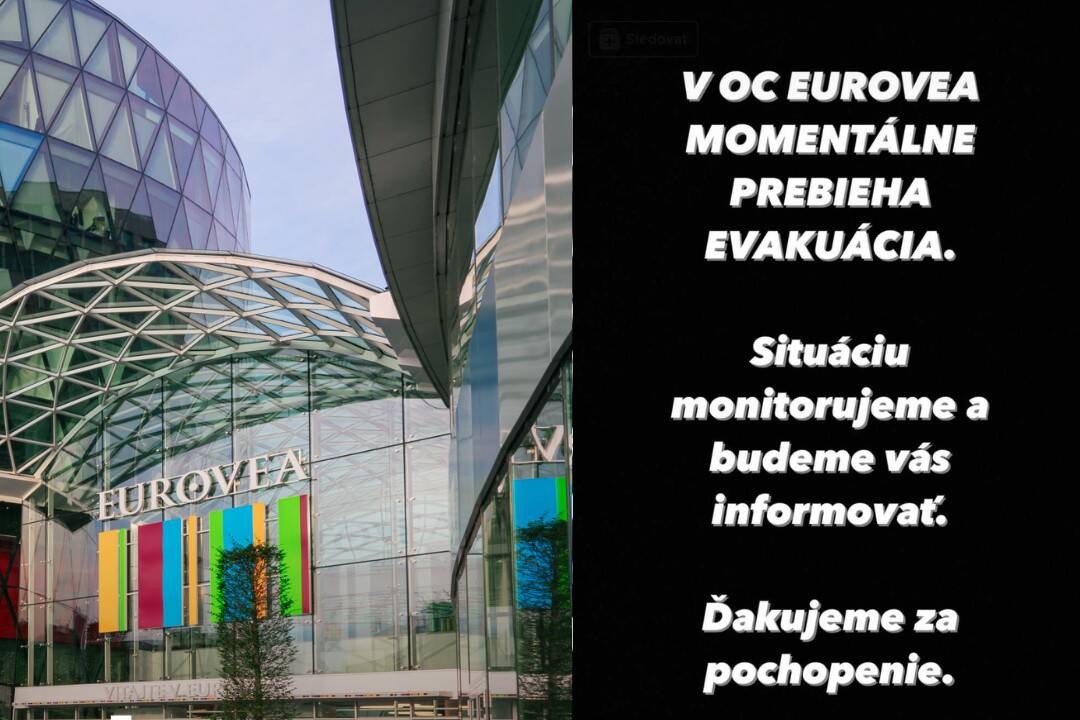 Foto: V obchodnom centre Eurovea prebehla evakuácia. Návštevníci kina majú nárok na kompenzáciu vstupeniek