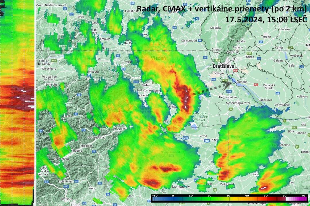 Na Bratislavu sa ženie búrka s krúpami. Meteorológovia varujú, že naše územie zasiahne ešte v piatok podvečer | Bratislavak.sk