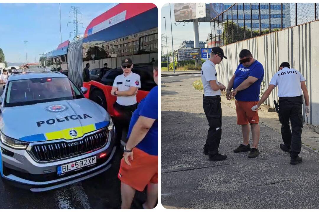 Foto: Ráno v Ružinove ako z akčného filmu. Vodič búral do všetkého, čo mu stálo v ceste, nasledovala naháňačka po cestách