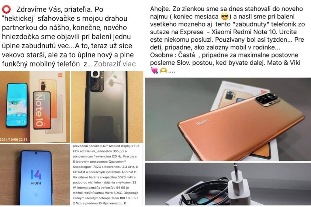 Foto: Podvodník chce darovať nový mobil, ktorý našiel pri sťahovaní. Zbiera peniaze za poštovné