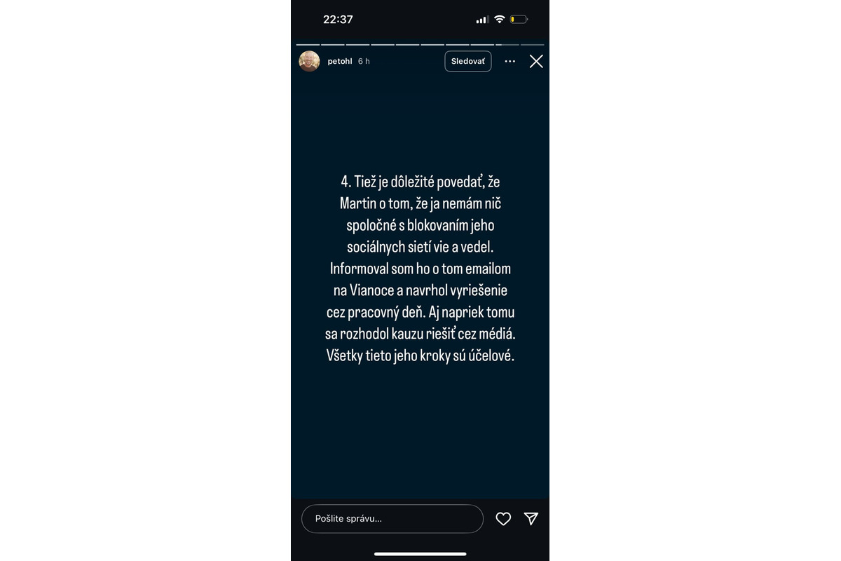 FOTO: Vyjadrenie Petra Hliničana ku kauze s Martinom Navrátilom , foto 3